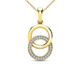Load image into Gallery viewer, Diamond 1/10 ct tw Circle Pendant in 10K Yellow Gold
