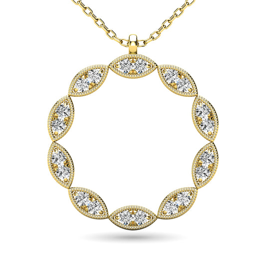 Diamond 1/10 ct tw Fashion Pendant in 10K Yellow Gold