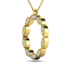 Diamond 1/10 ct tw Fashion Pendant in 10K Yellow Gold