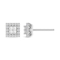 Load image into Gallery viewer, Diamond 1/2 Ct.Tw. Round and Princess Fashion Earrings in 14K White Gold
