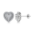 Load image into Gallery viewer, Diamond 7/8 Ct.Tw. Heart Earrings in 10K White Gold
