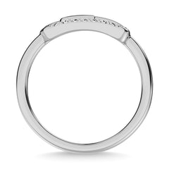 Diamond 1/20 Ct.Tw. Paper Clip Ring in 925 Silver