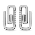 Load image into Gallery viewer, Diamond 1/10 Ct.Tw. Paper Clip Earrings in 925 Silver
