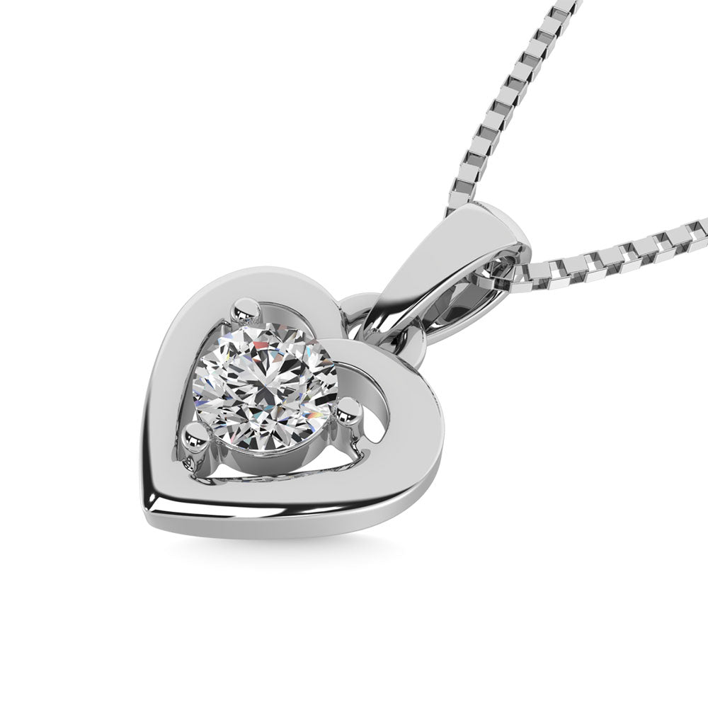Diamond 1/50 Ct.Tw. Heart Pendant in Sterling Silver