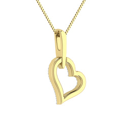 10K Yellow Gold 1/10 Ct.Tw. Diamond Heart Pendant