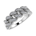 Load image into Gallery viewer, 14K White Gold 1/5 Ct.Tw. Diamond Cuban Style Band
