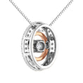 Load image into Gallery viewer, 10K Two Tone 1/5 Ct Ct.Tw. Diamond Oval Shape Shimmering Pendant
