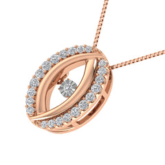 10K Rose Gold 1/5 Ct Ct.Tw. Diamond Shimmering Pendant