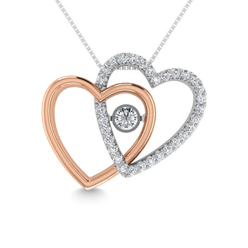 Diamond 1/5 Ct.Tw. Fashion Necklace in 10K Rose Gold