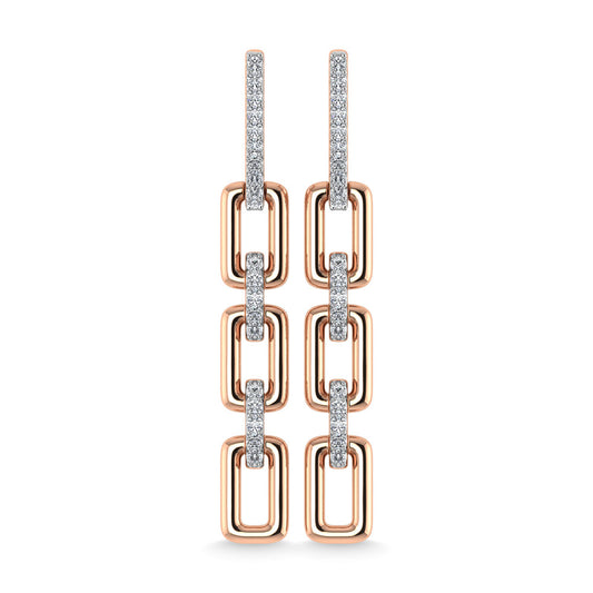 Diamond 1/6 Ct.Tw. Danglers Earrings in 10K Rose Gold