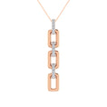 Load image into Gallery viewer, 10K Pink Gold 1/8 Ct.Tw. Diamond Cuban Link Pendant
