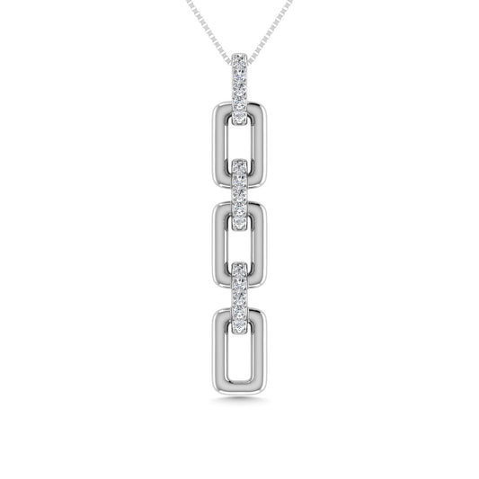 Diamond 1/8 Ct.Tw. Fashion Pendant in 10K White Gold