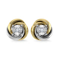 Load image into Gallery viewer, Diamond 1/6 Ct.Tw. Stud Earrings in 10K Two Tone
