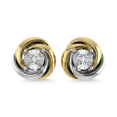 Diamond 1/6 Ct.Tw. Stud Earrings in 10K Two Tone