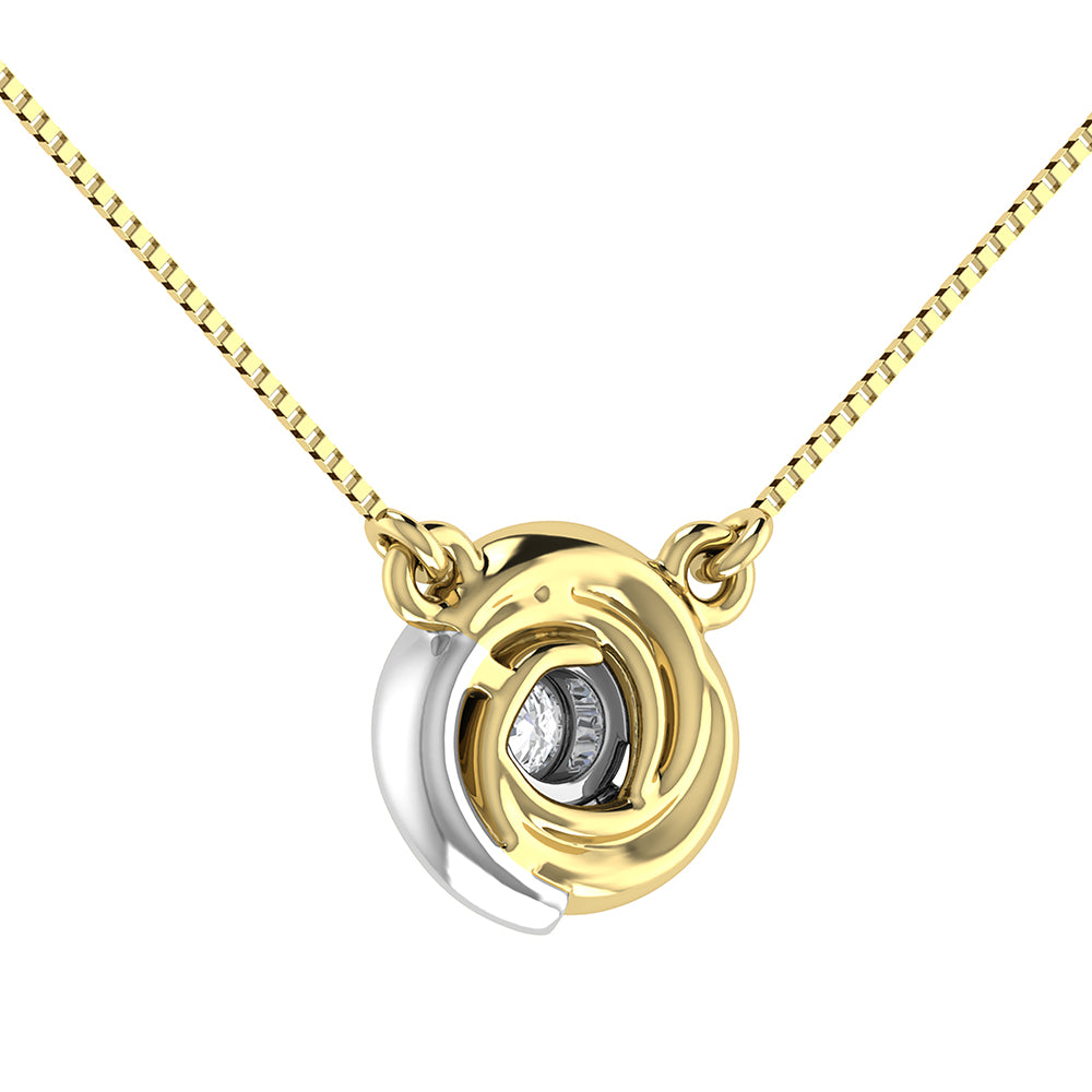 Diamond 1/10 Ct.Tw. Fashion Necklace in 10K Two Tone