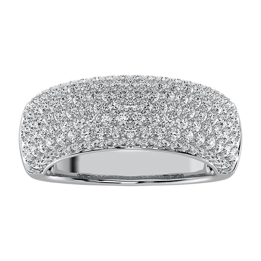 14K White Gold 1 5/8 Ct.Tw. Diamond Pave Set Fashion Band