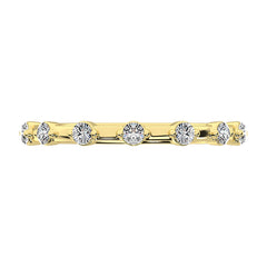 14K Yellow Gold 1/5 Ct.Tw. Diamond Stack Bands