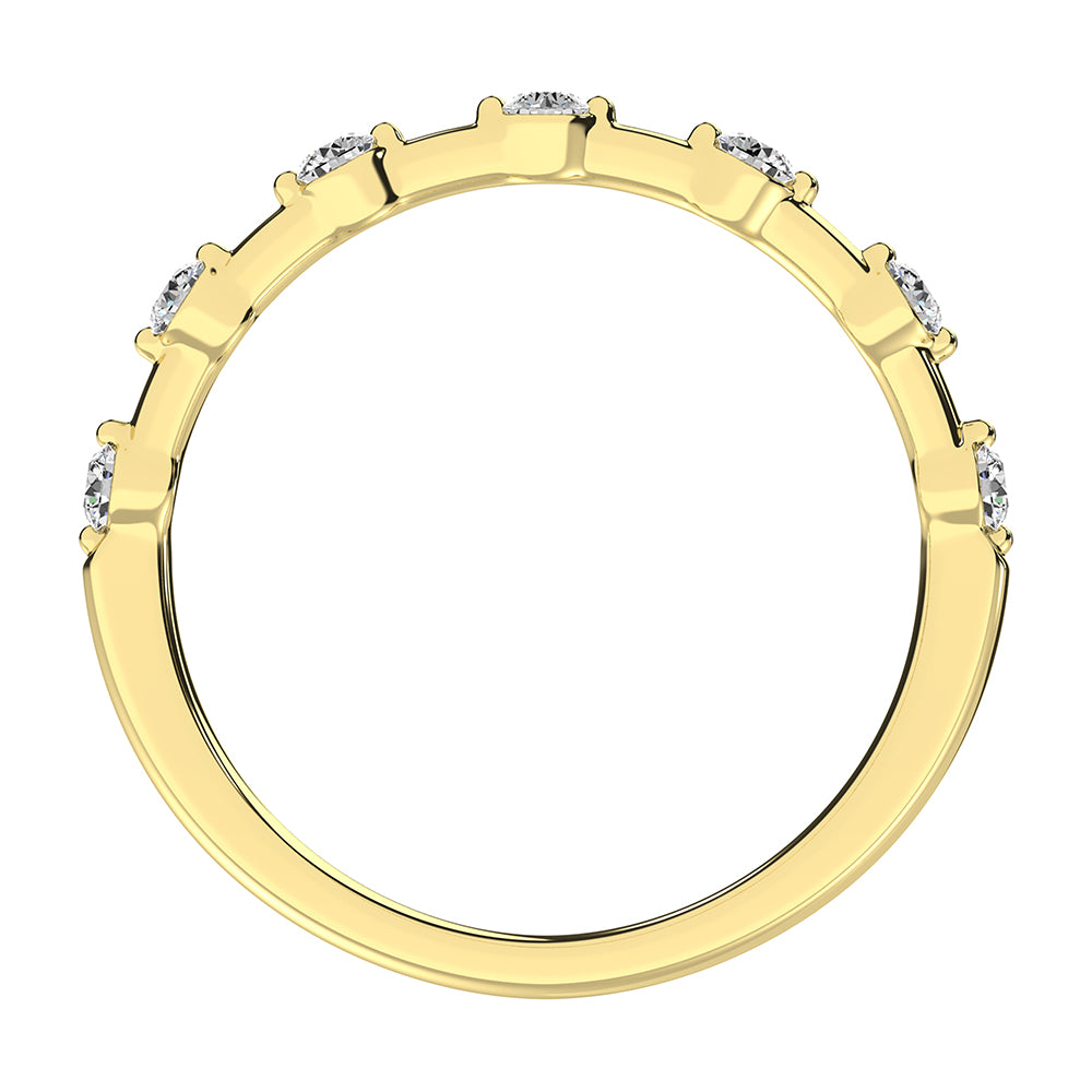 14K Yellow Gold 1/5 Ct.Tw. Diamond Stack Bands