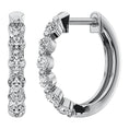 Load image into Gallery viewer, 14K White Gold 1/2 Ct.Tw. Diamond Hoop Earrings
