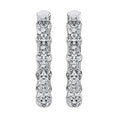 Load image into Gallery viewer, 14K White Gold 1/2 Ct.Tw. Diamond Hoop Earrings
