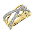 Load image into Gallery viewer, 14K Yellow Gold 1/2 Ct.Tw. Diamond Crossover Ring
