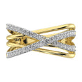 Load image into Gallery viewer, 14K Yellow Gold 1/2 Ct.Tw. Diamond Crossover Ring
