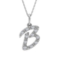 Load image into Gallery viewer, Diamond 1/8 Ct.Tw. Letter B Pendant in 10K White Gold
