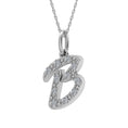 Load image into Gallery viewer, Diamond 1/8 Ct.Tw. Letter B Pendant in 10K White Gold
