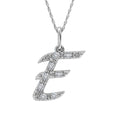 Load image into Gallery viewer, Diamond 1/8 Ct.Tw. Letter E Pendant in 10K White Gold
