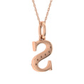 Load image into Gallery viewer, Diamond 1/20 Ct.Tw. Letter S Pendant in 10K Rose Gold
