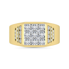 Diamond 1 Ct.Tw. Mens Fashion Ring in 14K Yellow Gold