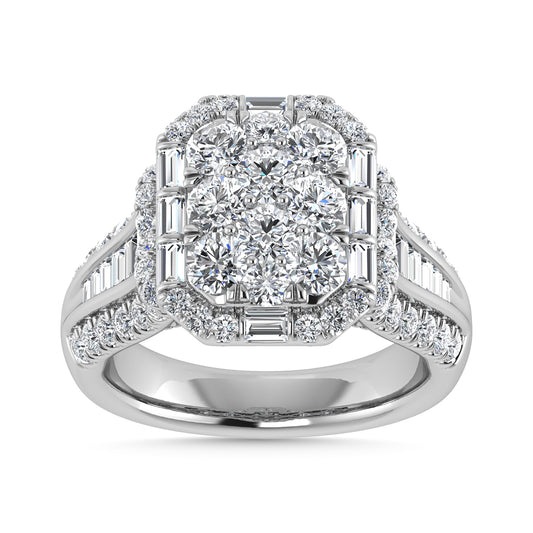 Diamond 2 3/4 Ct.Tw. Engagement Ring in 14K White Gold