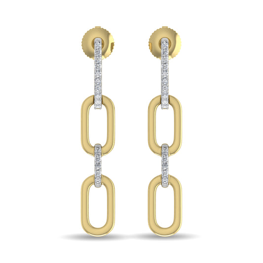 Diamond 1/10 Ct.Tw. Fashion Earrings in 10K Yellow Gold