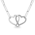 Load image into Gallery viewer, Diamond 1/20 Ct.Tw. Double Heart Pendant in 925 Silver
