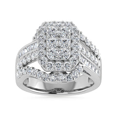 10K White Gold Diamond 2 Ct.Tw. Engagement Ring