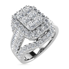 10K White Gold Diamond 2 Ct.Tw. Engagement Ring