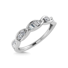 10K White Gold Diamond 1/5 Ct.Tw. Stackable Ring