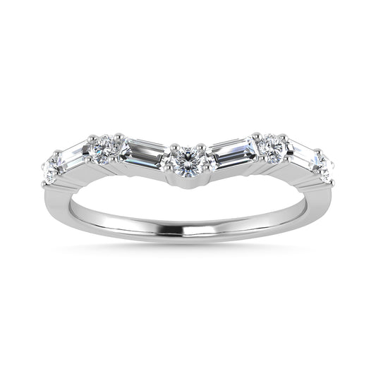 Diamond 1/3 Ct.Tw. Guard Ring in 14K White Gold