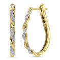 Load image into Gallery viewer, Diamond 1/4 Ct.Tw. Hoop Earrings in 10K Yellow Gold
