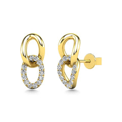 Diamond 1/8 Ct.Tw. Fashion Earrings in 14K Yellow Gold