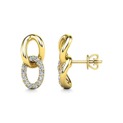 Diamond 1/8 Ct.Tw. Fashion Earrings in 14K Yellow Gold