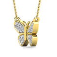 Load image into Gallery viewer, Diamond 1/10 Ct.Tw. Butterfly Pendant in 10K Yellow Gold
