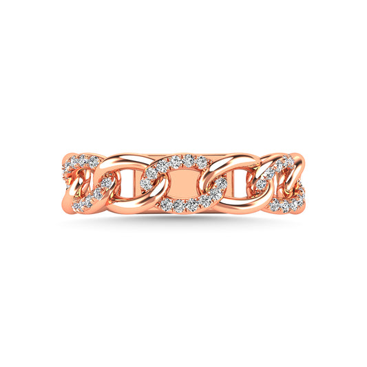 14K Rose Gold Diamond 1/5 Ct.Tw. Fashion Ring