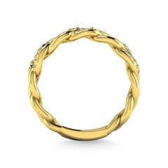 14K Yellow Gold Diamond 1/5 Ct.Tw. Fashion Ring