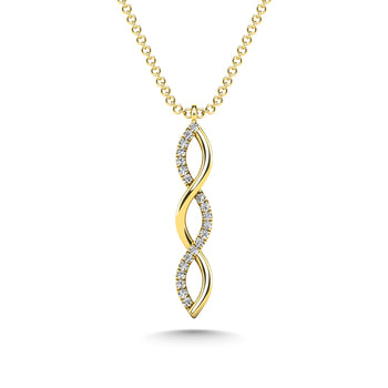 10K Yellow Gold Diamond 1/20 Ct.Tw. Fashion Pendant
