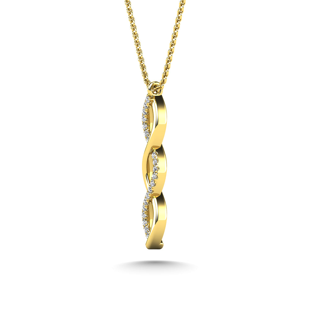 10K Yellow Gold Diamond 1/20 Ct.Tw. Fashion Pendant