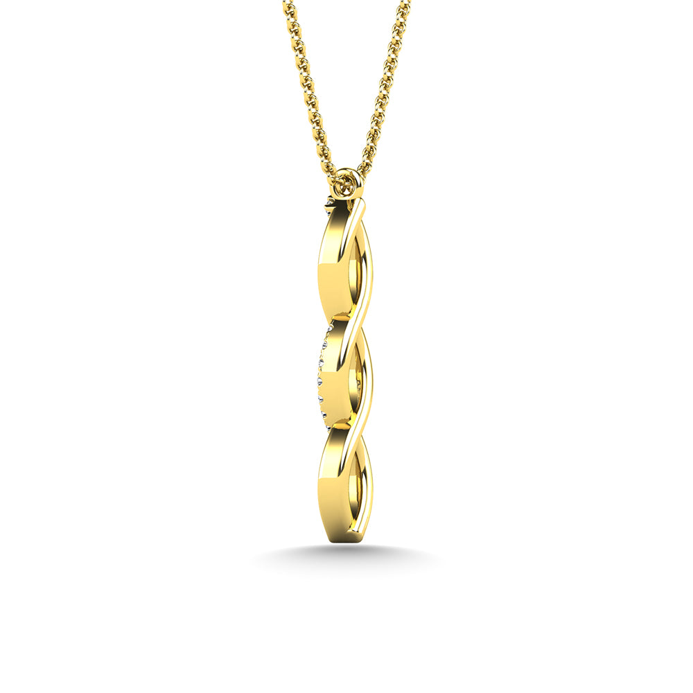 10K Yellow Gold Diamond 1/20 Ct.Tw. Fashion Pendant