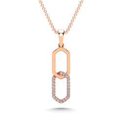 10K Rose Gold Diamond 1/20 Ct.Tw. Fashion Pendant