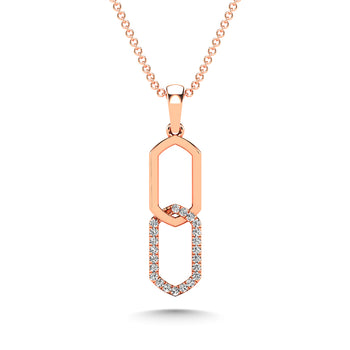 10K Rose Gold Diamond 1/20 Ct.Tw. Fashion Pendant
