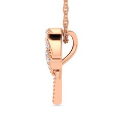 Diamond 1/10 Ct.Tw. Palm Tree Pendant in 10K Rose Gold